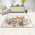 thumbnail image 1 of SKYSONIC 72x48in Hedgehog Rabbit Fall Area Rug, Bunny Fall Pumpkin Non-Slip Floor Carpet for Indoor Living Dining Room and Bedroom Area, 1 of 5