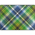 thumbnail image 1 of SKYSONIC 80x58 inches Lightweight Soft Area Rug Mat Indoor Floor Rugs Home Decoration for Kids Room Living Room Green Tartan Texture, 1 of 6