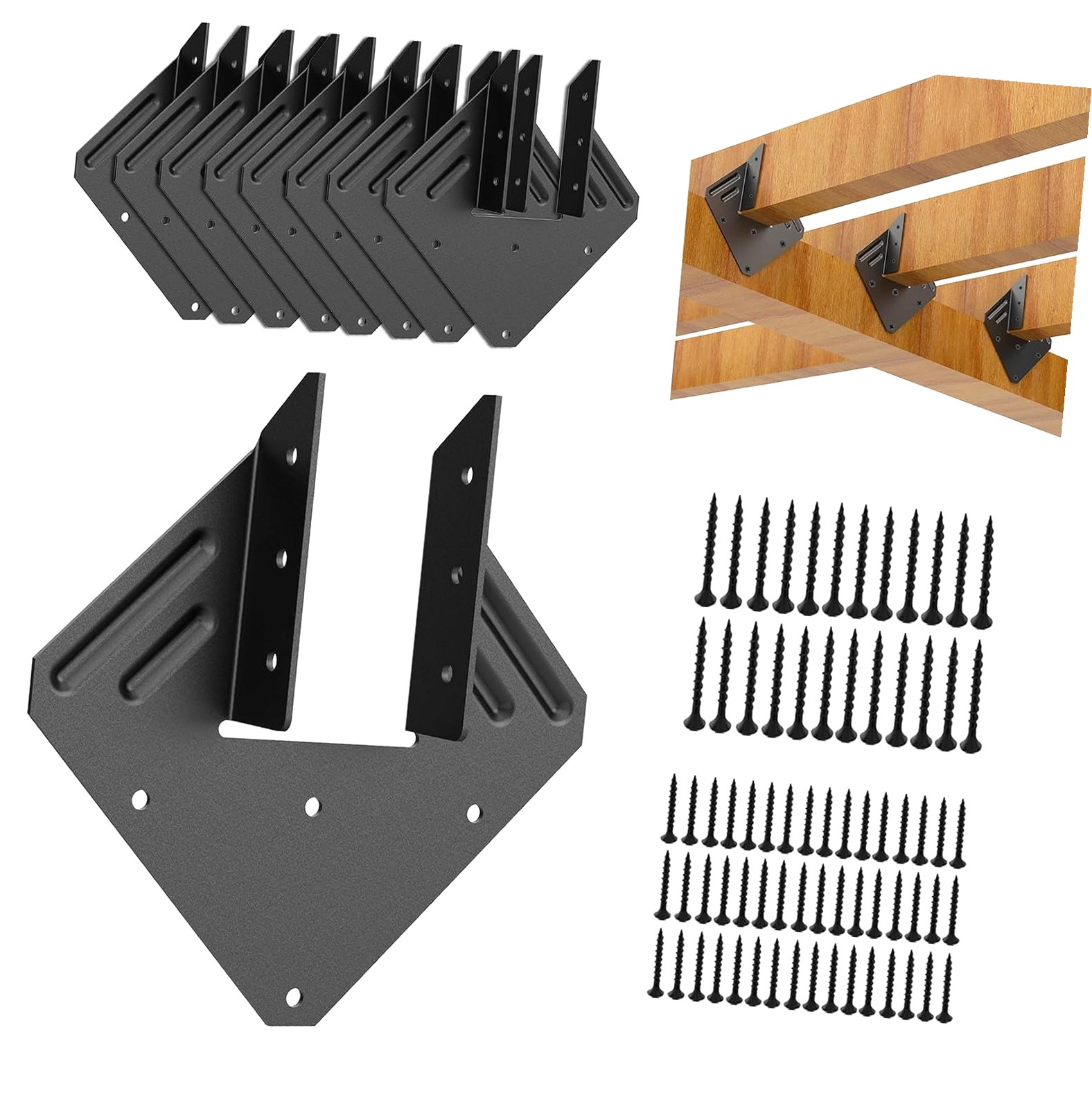 SKYSONIC 8pcs Hurricane Tie Clips, Fits 2x4, 2x6 Truss to Rafter ...