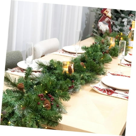 SKYSONIC 9 Feet Christmas Garland Pine Garland for Table, , Mantle, Wall, Indoor Garland for Free String Lights