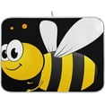 thumbnail image 1 of SKYSONIC Absorbent Dish Drying Mat Bee Kitchen Counter Mat Protector,Reversible,Extra Large 24 x 18 Inches, 1 of 7