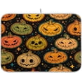 thumbnail image 1 of SKYSONIC Absorbent Dish Drying Mat Bright Orange Haloween Pumpkins Kitchen Counter Mat Protector,Reversible,Extra Large 24 x 18 Inches, 1 of 7