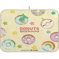 thumbnail image 1 of SKYSONIC Absorbent Dish Drying Mat Donuts Stars Kitchen Counter Mat Protector,Reversible,Extra Large 24 x 18 Inches, 1 of 7