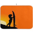 thumbnail image 1 of SKYSONIC Absorbent Dish Drying Mat Surfer Kitchen Counter Mat Protector,Reversible,Extra Large 24 x 18 Inches, 1 of 7