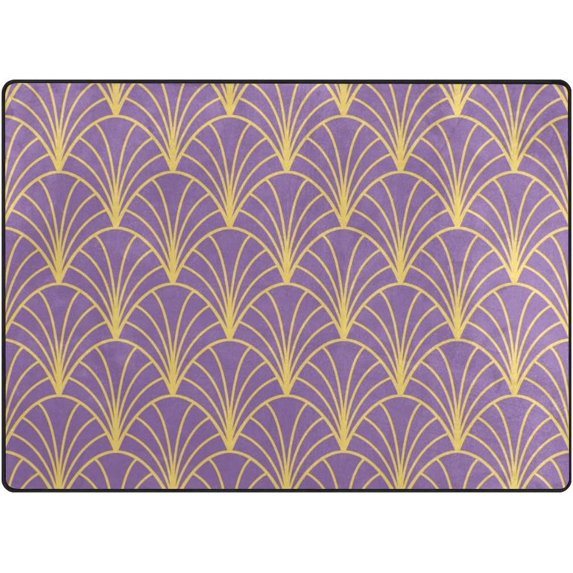 SKYSONIC Abstract Art Deco Design Lightweight Carpet Mats Area Soft Rugs Floor Mat Rug Home Decoration for Kids Room Living Room 63 x 48 inches