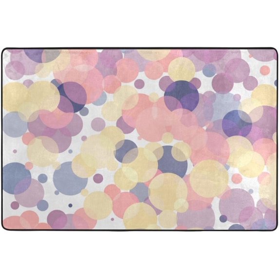 SKYSONIC Abstract Background Area Rug Pad - 72x48 inch - 100% Light Weight Polyester Fabric for Living Bedroom