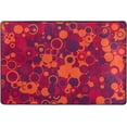 thumbnail image 1 of SKYSONIC Abstract Colorful Circle Area Rug Pad 24x36 Inch 100% Light Weight Polyester Fabric for Living Bedroom, 1 of 6