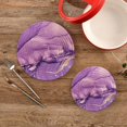 thumbnail image 1 of SKYSONIC Abstract Luxury Lavender Pot Holders Trivets, 2 Pcs Heat Resistant Trivets,Liquid Watercolor Cotton Thread Weave Mats for Hot Pads Pans Pot Bowl Teapot for Kitchen Decor, 1 of 7