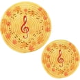 thumbnail image 1 of SKYSONIC Abstract Musical Maple Leaves Pot Holders Trivets, 2 Pcs Heat Resistant Trivets,Hello Autumn Cotton Thread Weave Mats for Hot Pads Pans Pot Bowl Teapot for Kitchen Decor, 1 of 7