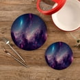 thumbnail image 1 of SKYSONIC Abstract Nebula Galaxy Trivet Round Hot Pads, Set of 2 Pot Holder Heat Resistant Trivets Cotton Thread Weave Mats for Kitchen Counter Hot Dishes Pot Teapot Table Decor, 1 of 7