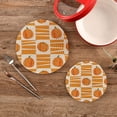 thumbnail image 1 of SKYSONIC Abstract Pumpkins Plaid Trivet Pot Holders Pads, Set of 2 Autumn Watercolor Pot Holder Heat Resistant Trivets Cotton Thread Weave Mats Kitchen Table Decor, 1 of 7