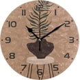 thumbnail image 1 of SKYSONIC Abstract Tropical Leaf Geometric Shapes Wall Clock 10 Inch Silent Non Ticking Round Clock Oil Painting Clock Easy to Read Clock for Living Room Bedroom Bathroom Home Decor, 1 of 7
