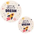 thumbnail image 1 of SKYSONIC Don't Be Afraid to Dream Pot Holders Trivets, 2 Pcs Heat Resistant Trivets,Quote Cotton Thread Weave Mats for Hot Pads Pans Pot Bowl Teapot for Kitchen Decor, 1 of 7