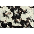 thumbnail image 1 of SKYSONIC Aloha Typography Hibiscus Area Rug Pad 60x39 inch, 100% Light Weight Polyester Fabric for Living Bedroom, 1 of 6