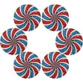 thumbnail image 1 of SKYSONIC American Flag & Swirly Stripes Round Placemats for Dining Table Non-Slip Heat-Resistant Polyester Table Mats Set of 6 Washable Table Mats for Kitchen Dining Table Decoration (908), 1 of 5