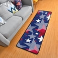 thumbnail image 1 of SKYSONIC American National Symbol Stars Runner Rug with Rubber Backing, United States Patriotic Non Slip Entryway Rug Runner Washable Soft Area Rug Carpet for Hallway Bedroom Kitchen Decor,2'x6', 1 of 6