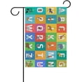 thumbnail image 1 of SKYSONIC Animals Alphabet Double-Sided Printed Garden House Sports Flag - 28x40in Polyester Decorative Flags for Courtyard Garden Flowerpot, 1 of 2