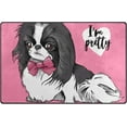 thumbnail image 1 of SKYSONIC Area Rug Carpet Chin Dog with A Bow On Pink Nursery Rug Floor Mat for Hardwood Floor Entrance Living Room Bedroom, 60x39 in, 1 of 6