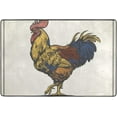 thumbnail image 1 of SKYSONIC Area Rug Carpet Vintage Rooster Doormat for Hardwood Floor Entrance Living Room Bedroom 24x36 Inch, 1 of 6