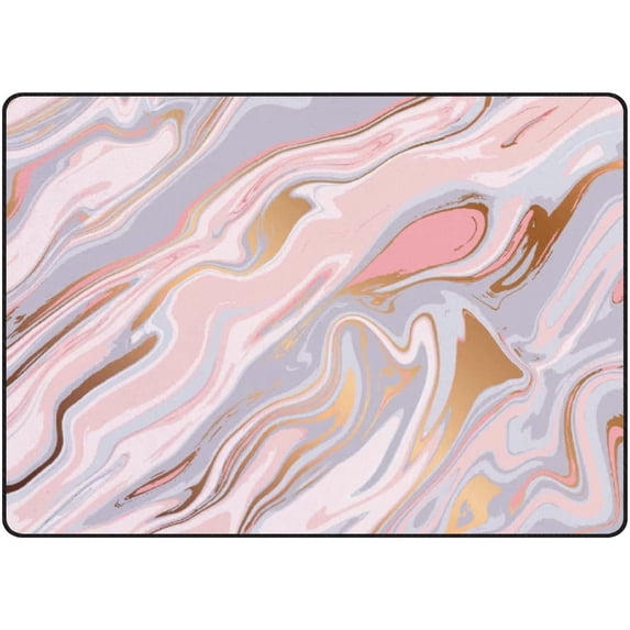 SKYSONIC Area Rug Marble Texture Design Nursery Rug Floor Mat Kids Playing Mat for Living Room Bedroom, 72x48 in