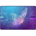 thumbnail image 1 of SKYSONIC Area Rug Pad Butterfly Starry Space Nursery Rugs Floor Mat for Kids Playing Room Living Room Bedroom, 72 x 48 inch, 1 of 6