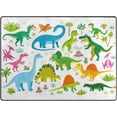 thumbnail image 1 of SKYSONIC Area Rug Pad Cute Flat Dinosaur Set Nursery Rugs Floor Mat for Kids Playing Room Living Room Bedroom, 63 x 48 inch, 1 of 6