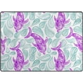 thumbnail image 1 of SKYSONIC Area Rug Pad Dolphins Water Drop Nursery Rugs Floor Mat for Kids Playing Room Living Room Bedroom, 63 x 48 inch, 1 of 6