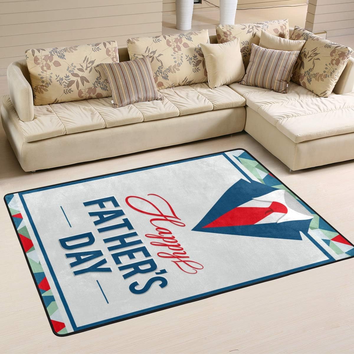 Greetings Rug SKYSONIC Area Rug Pad Happy Father’S Day Greeting Nursery Rugs Floor ...