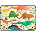 thumbnail image 1 of SKYSONIC Area Rug Pattern with Dinosaurs Leaves Nursery Rug Floor Mat Kids Playing Mat for Living Room Bedroom, 63x48 in, 1 of 6
