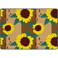 thumbnail image 1 of SKYSONIC Area Rug Retro Sunflower Pattern Nursery Rug Floor Mat Kids Playing Mat for Living Room Bedroom, 63x48 in, 1 of 6
