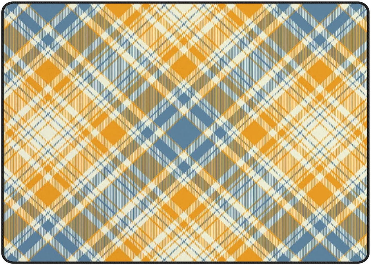 Plaid Rug Pattern SKYSONIC Area Rug Tartan Plaid Pattern Nursery Rug Floor Mat Kids ...