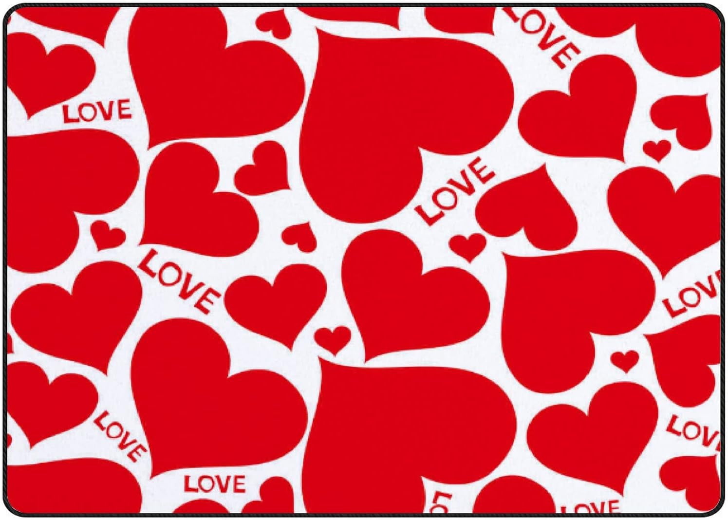 Red Heart Rug Patterns SKYSONIC Area Rug Valentine Red Hearts Pattern Nursery Rug Floor Mat ...