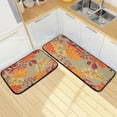 thumbnail image 1 of SKYSONIC Autumn Leaves Berries Kitchen Rugs 2 Pieces, Fall Maple Leafage Floor Mat Room Area Rug Washable Carpet Perfect for Living Room Bedroom Entryway, 1 of 7