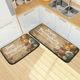 thumbnail image 1 of SKYSONIC Autumn Leaves Rustic Wooden Kitchen Rugs Set of 2, Thanksgiving Pumpkin Floor Mat Area Rug Washable Carpet Perfect for Living Room Bedroom Entryway, 1 of 7
