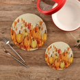 thumbnail image 1 of SKYSONIC Autumn Pumpkin Leaves Trivet Round Hot Pads, Set of 2 Fall Thanksgiving Harvest Pot Holder Heat Resistant Trivets Cotton Thread Weave Mats for Kitchen Counter Hot Dishes Pot Teapot Table Deco, 1 of 7