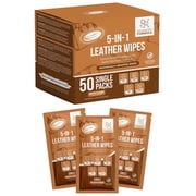 Air Jungles 5in1 Leather Wipes, 8X10 inch singles 50ct