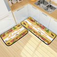 thumbnail image 1 of SKYSONIC Autumn Sunflowers Bees Kitchen Rugs 2 Pieces, Fall Floral Berry Floor Mat Room Area Rug Washable Carpet Perfect for Living Room Bedroom Entryway, 1 of 7