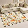 thumbnail image 1 of SKYSONIC Autumn Theme Non-Slip Area Rug, Pumpkin Orange Floor Carpet Comfort Floor Mats Decor for Indoor Front Porch Living Room Bedroom Kitchen, 36"x24", 1 of 7