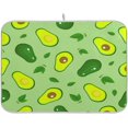 thumbnail image 1 of SKYSONIC Avocado Pattern Green Fruits Dish Drying Mat Kitchen Drying Pad Dish Draining Mat Dish Rack Drainer Pad 16 x 18, 1 of 6