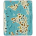 thumbnail image 1 of SKYSONIC Baby Kids Cozy Warm Throw Thermal Soft Bed Blanket 50x60 in Animals World Map Flannel Fleece Blanket, 1 of 6