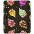 thumbnail image 1 of SKYSONIC Baby Kids Cozy Warm Throw Thermal Soft Bed Blanket 50x60 in Colorful Ice Cream Desserts Flannel Fleece Blanket, 1 of 6