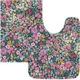 thumbnail image 1 of SKYSONIC Bath Mats Toiletry Mat Dense Flower Print, Fluffy Plush Absorbent Bath Rugs Carpet with Non Slip Bottom for Bathroom Floor Toilet Tub and Shower, 1 of 7