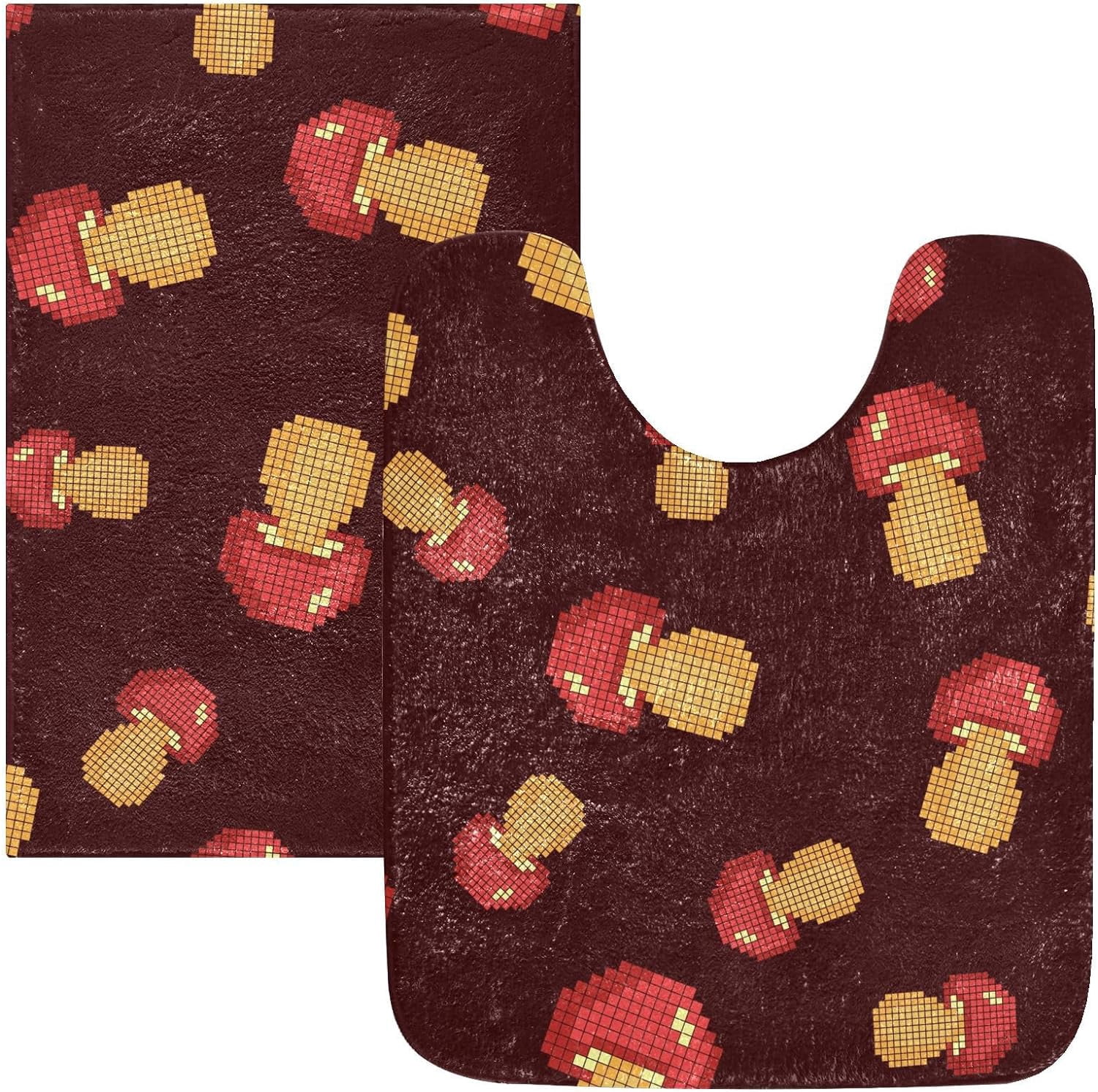 SKYSONIC Bath Mats Toiletry Mat, Fluffy Plush Absorbent Bath Rugs ...