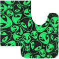 thumbnail image 1 of SKYSONIC Bath Mats Toiletry Mat Out Space Green Man Print, Fluffy Plush Absorbent Bath Rugs Carpet with Non Slip Bottom for Bathroom Floor Toilet Tub and Shower, 1 of 7