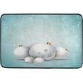 thumbnail image 1 of SKYSONIC Bathroom Doormats,Water Absorbent Non-Slip Carpet,Thick Machine Wash Rug Mat for Bathroom Kitchen Floor Size 23.6x15.7 inch Christmas Ball Snow (1), 1 of 6