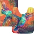 thumbnail image 1 of SKYSONIC Bathroom Rug Mats Vivid Hummingbird Print, Fluffy Plush Absorbent Bath Rugs Carpet with Non Slip Bottom for Bathroom Floor Toilet Tub and Shower, 1 of 7