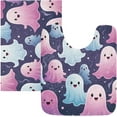 thumbnail image 1 of SKYSONIC Bathroom Rug Toiletry Mat Set, 2 pack Halloween Blue Pink Character Print, Fluffy Plush Absorbent Bath Rugs Carpet with Non Slip Bottom,23.6"x15.7"+17.3"x13.4", 1 of 7