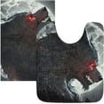 thumbnail image 1 of SKYSONIC Bathroom Rug Toiletry Mat Set, 2 pack Werewolf Night Full Moon Print, Fluffy Plush Absorbent Bath Rugs Carpet with Non Slip Bottom for Bathroom Floor Toilet, 1 of 7
