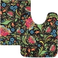 thumbnail image 1 of SKYSONIC Bathroom Rugs Sets 2 Piece Non Slip Ultra Soft Absorbent Bath Mats Machine Washable Microfiber Plush Bath Rug for Bathroom, Russian Flower Print, 1 of 7