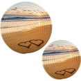 thumbnail image 1 of SKYSONIC Beach Hearts Summer Pot Holders Trivets, 2 Pcs Heat Resistant Trivets,Sunset Sea Cotton Thread Weave Mats for Hot Pads Pans Pot Bowl Teapot for Kitchen Decor, 1 of 7